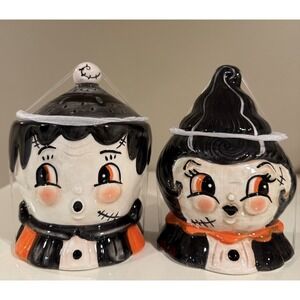 Johanna Parker Halloween Frankestein and Bride covered bowl set 2026 New Release